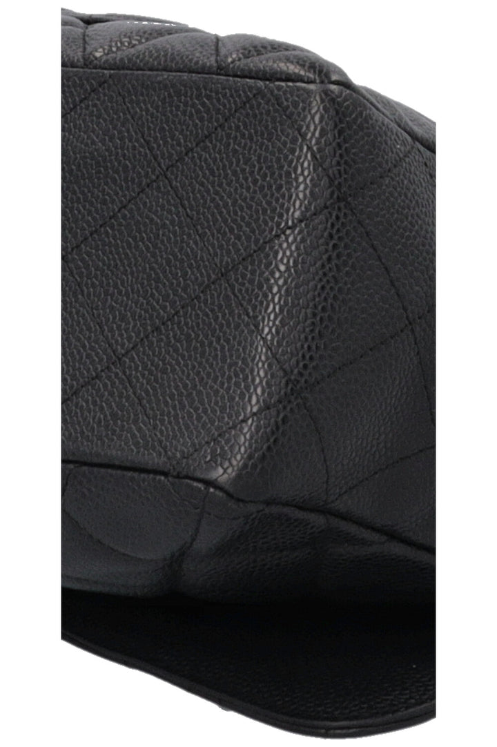 CHANEL Single Flap Bag Caviar Black