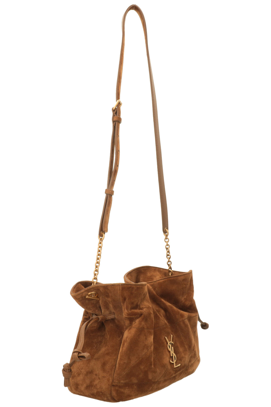 SAINT LAURENT Sac bandoulière Jamie en daim Cognac
