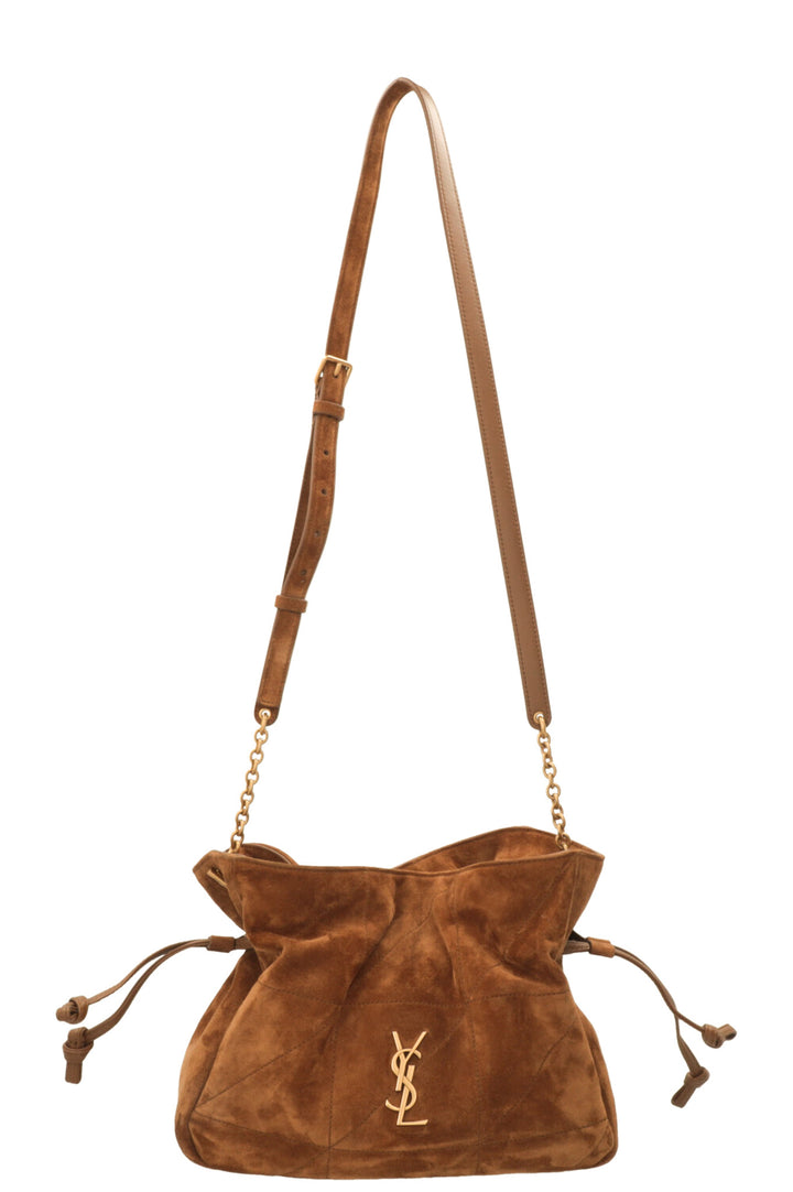 SAINT LAURENT Sac bandoulière Jamie en daim Cognac