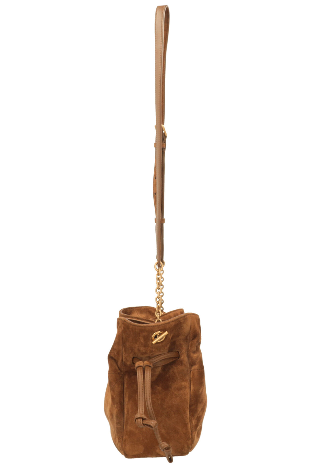 SAINT LAURENT Sac bandoulière Jamie en daim Cognac