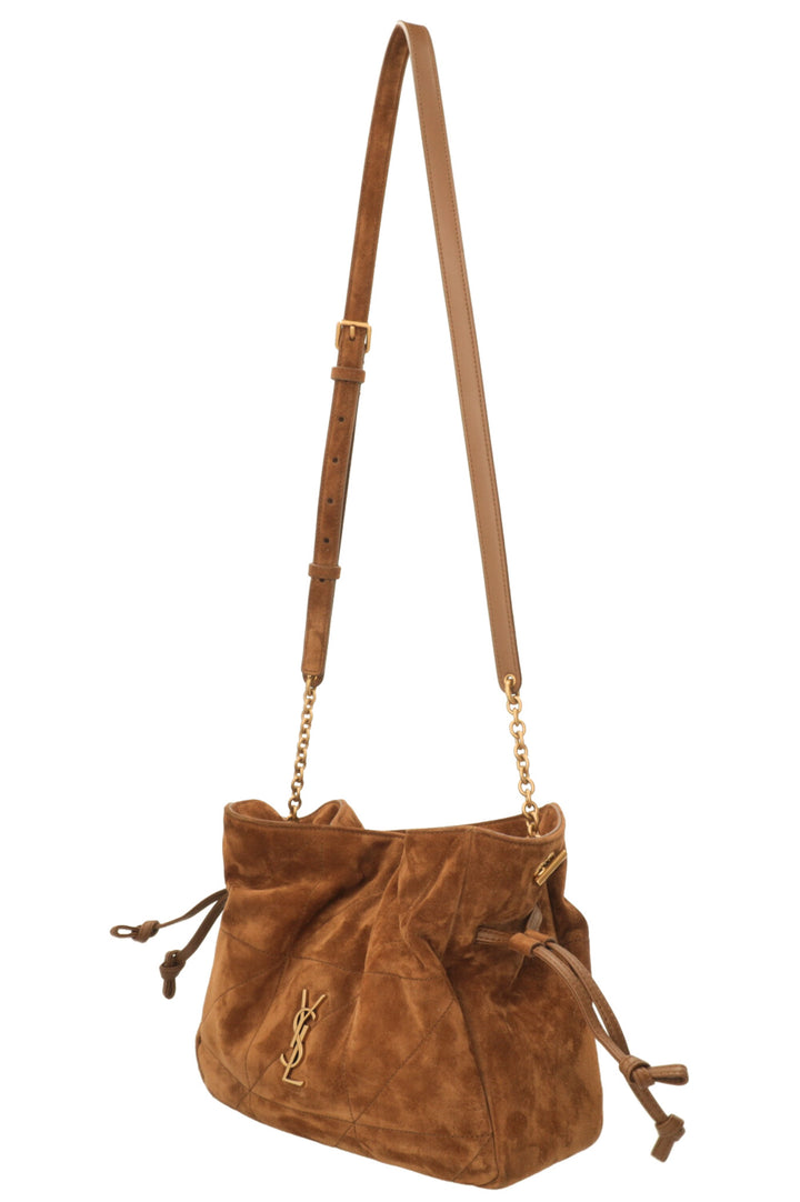 SAINT LAURENT Sac bandoulière Jamie en daim Cognac