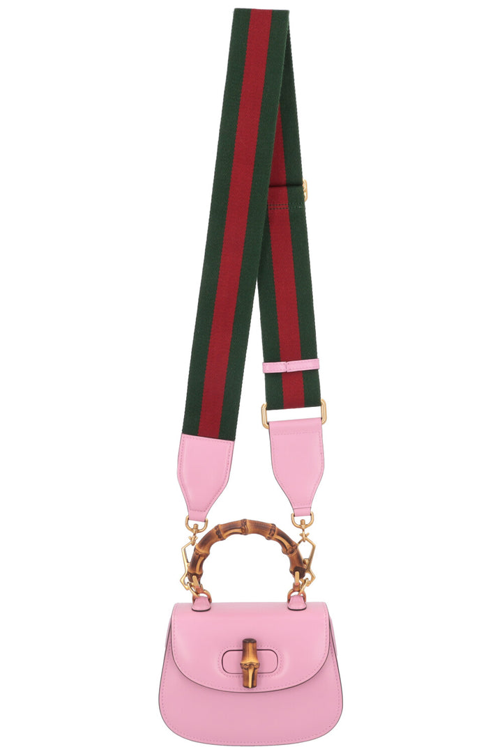 GUCCI 1947 Bamboo Mini Top Handle Bag Pink