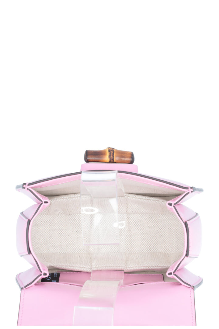GUCCI 1947 Bamboo Mini Top Handle Bag Pink