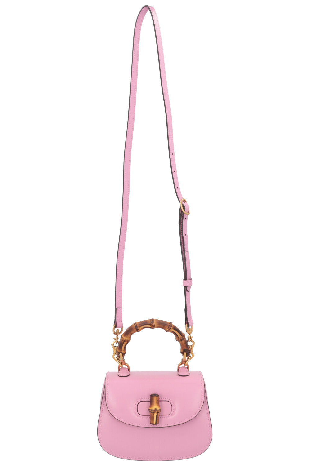 GUCCI 1947 Bamboo Mini Top Handle Bag Pink