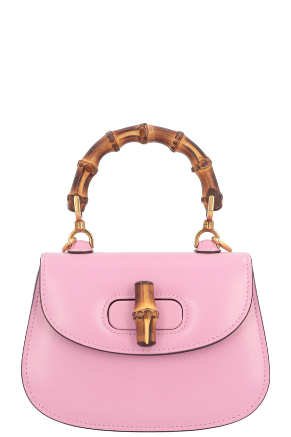 GUCCI 1947 Bamboo Mini Top Handle Bag Pink