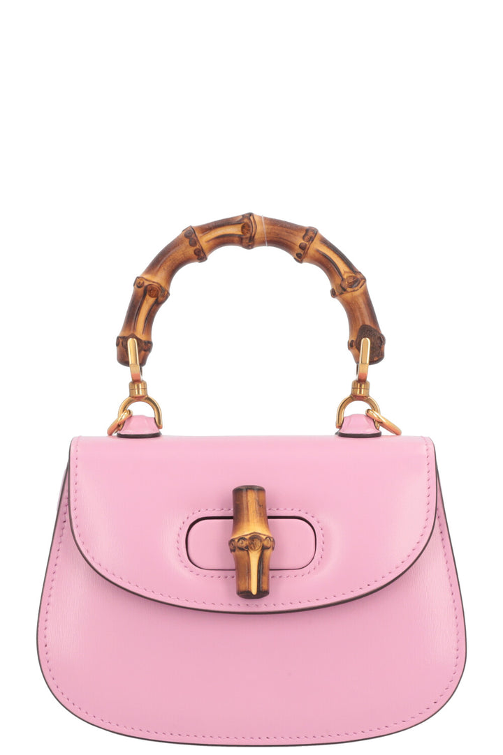 GUCCI 1947 Bamboo Mini Top Handle Bag Pink