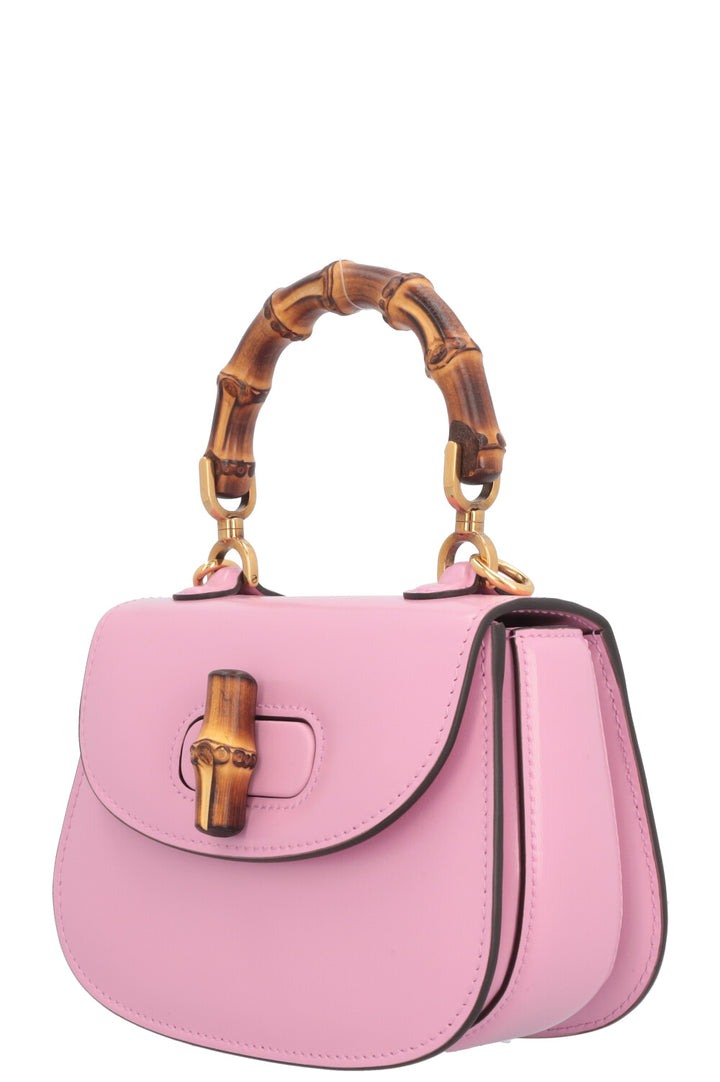 GUCCI 1947 Bamboo Mini Top Handle Bag Pink