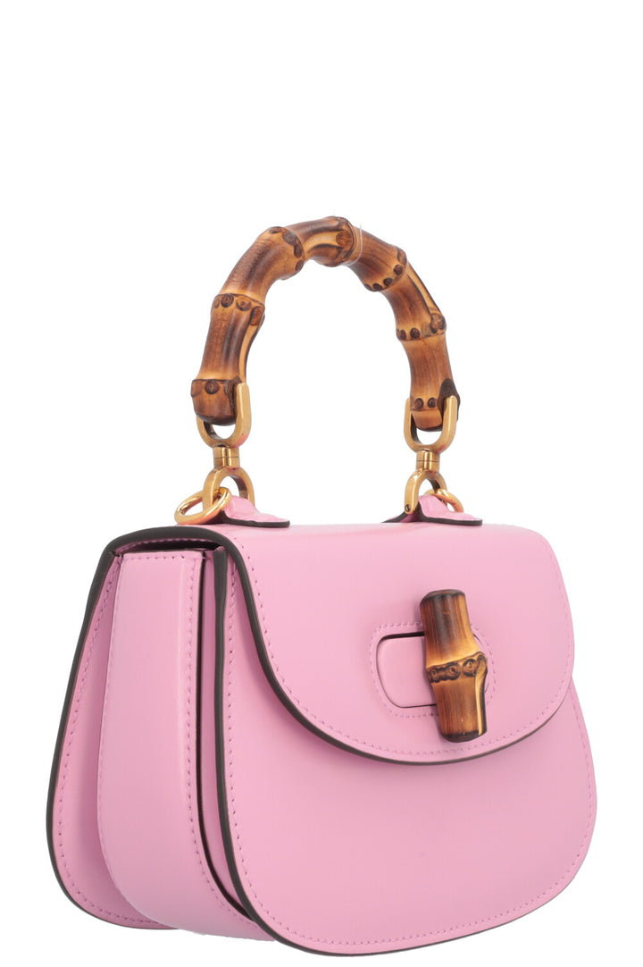 GUCCI 1947 Bamboo Mini Top Handle Bag Pink