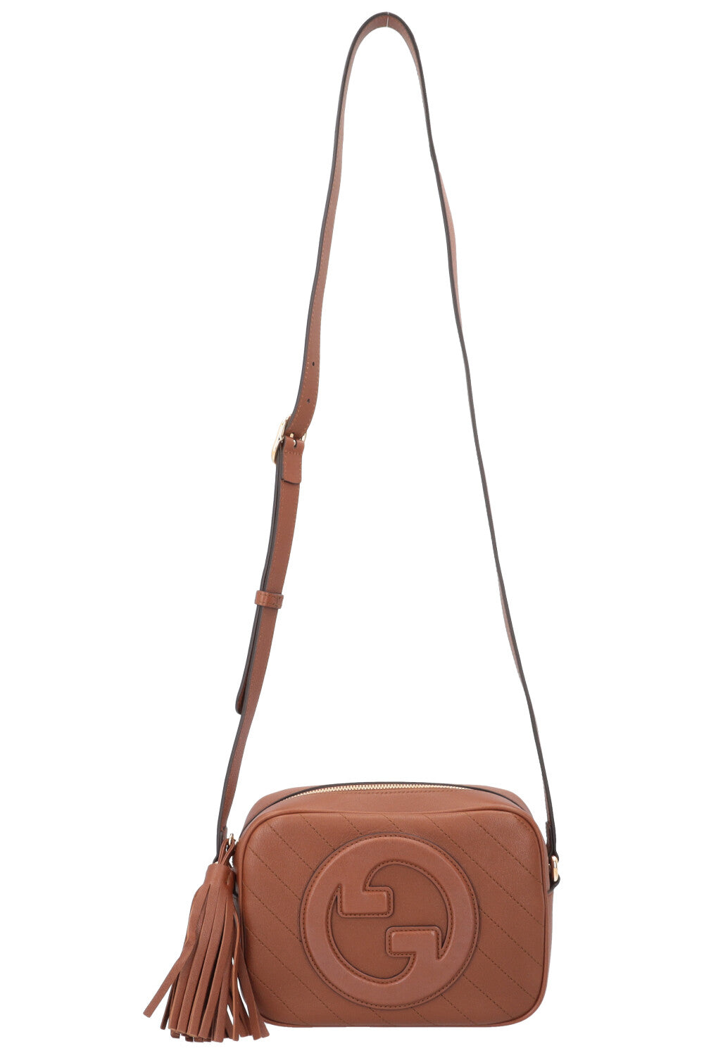 GUCCI Blondie Crossbody Bag Leather Brown