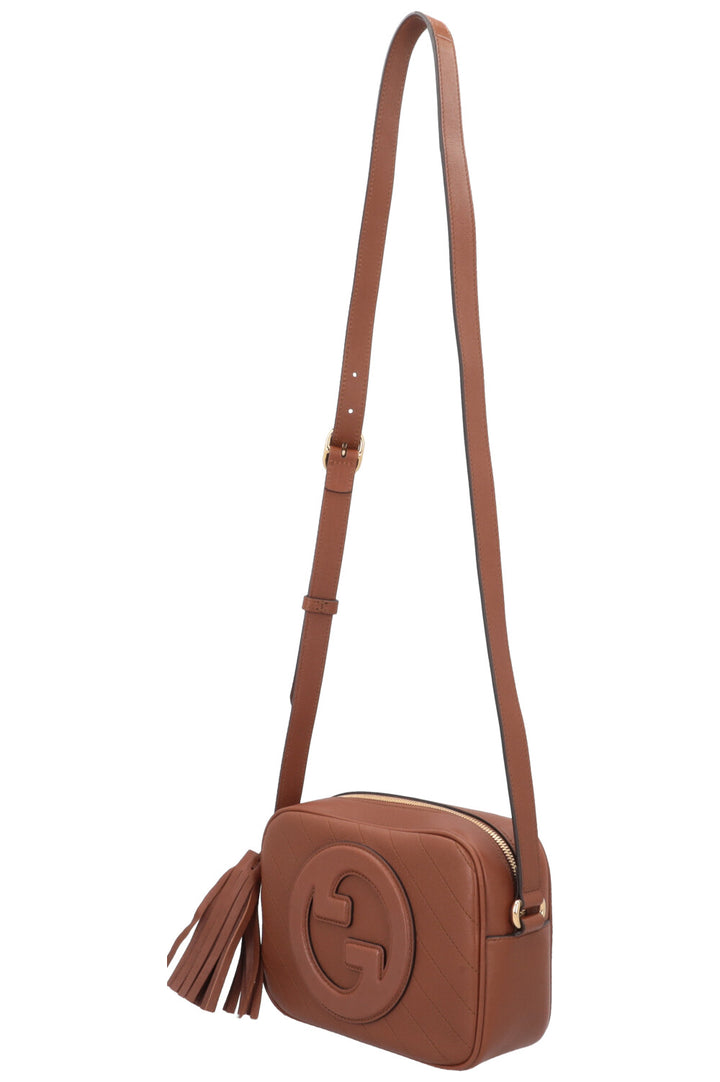 GUCCI Blondie Crossbody Bag Leather Brown