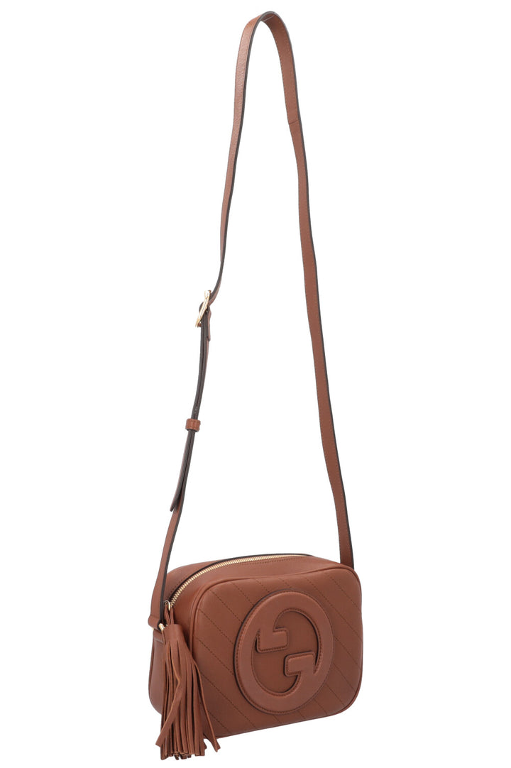 GUCCI Blondie Crossbody Bag Leather Brown