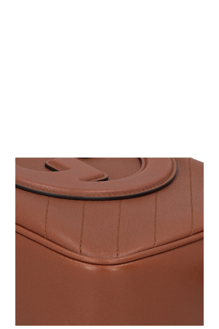 GUCCI Blondie Crossbody Bag Leather Brown