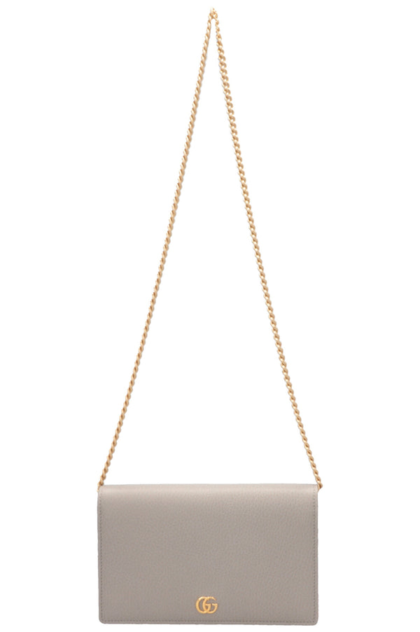 GUCCI Portefeuille chaîne Marmont gris rosé
