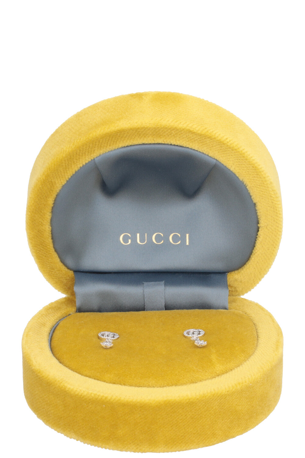 GUCCI Flora GG Diamond Earrings 18k White Gold