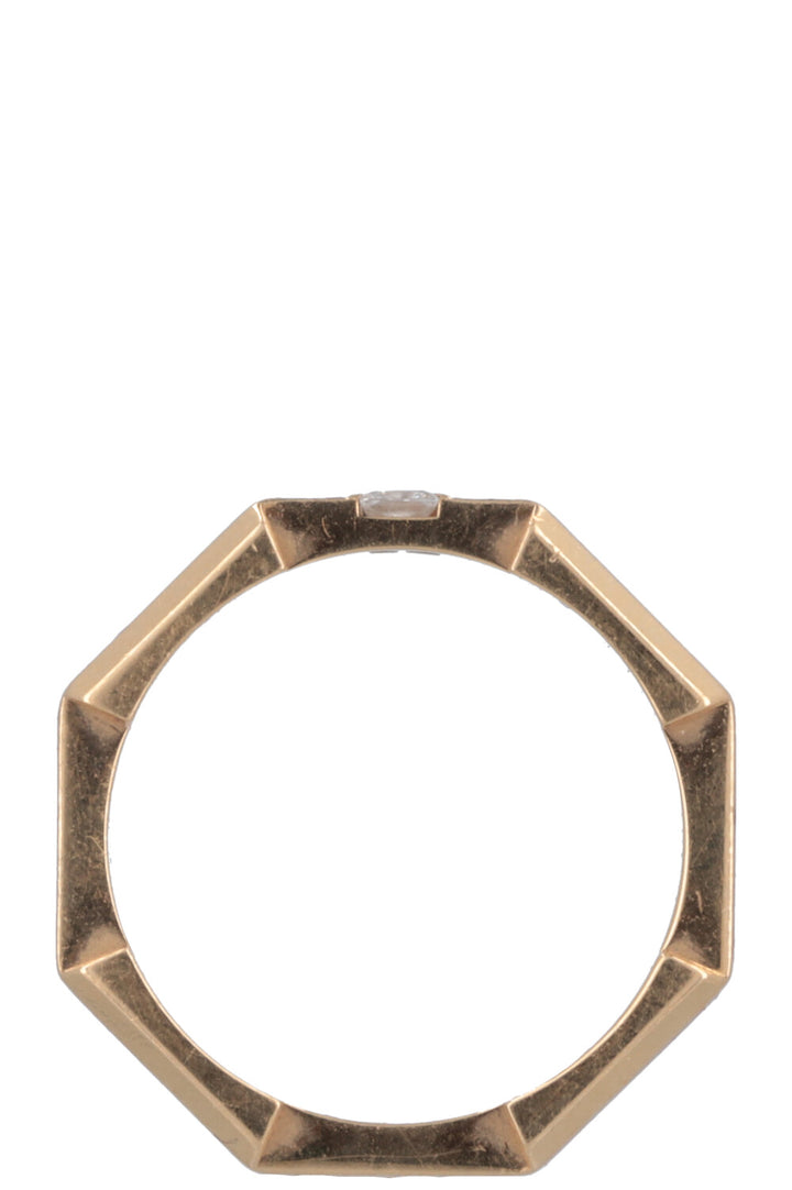 GUCCI Link To Love Ring Diamond 18k Yellow Gold Pink