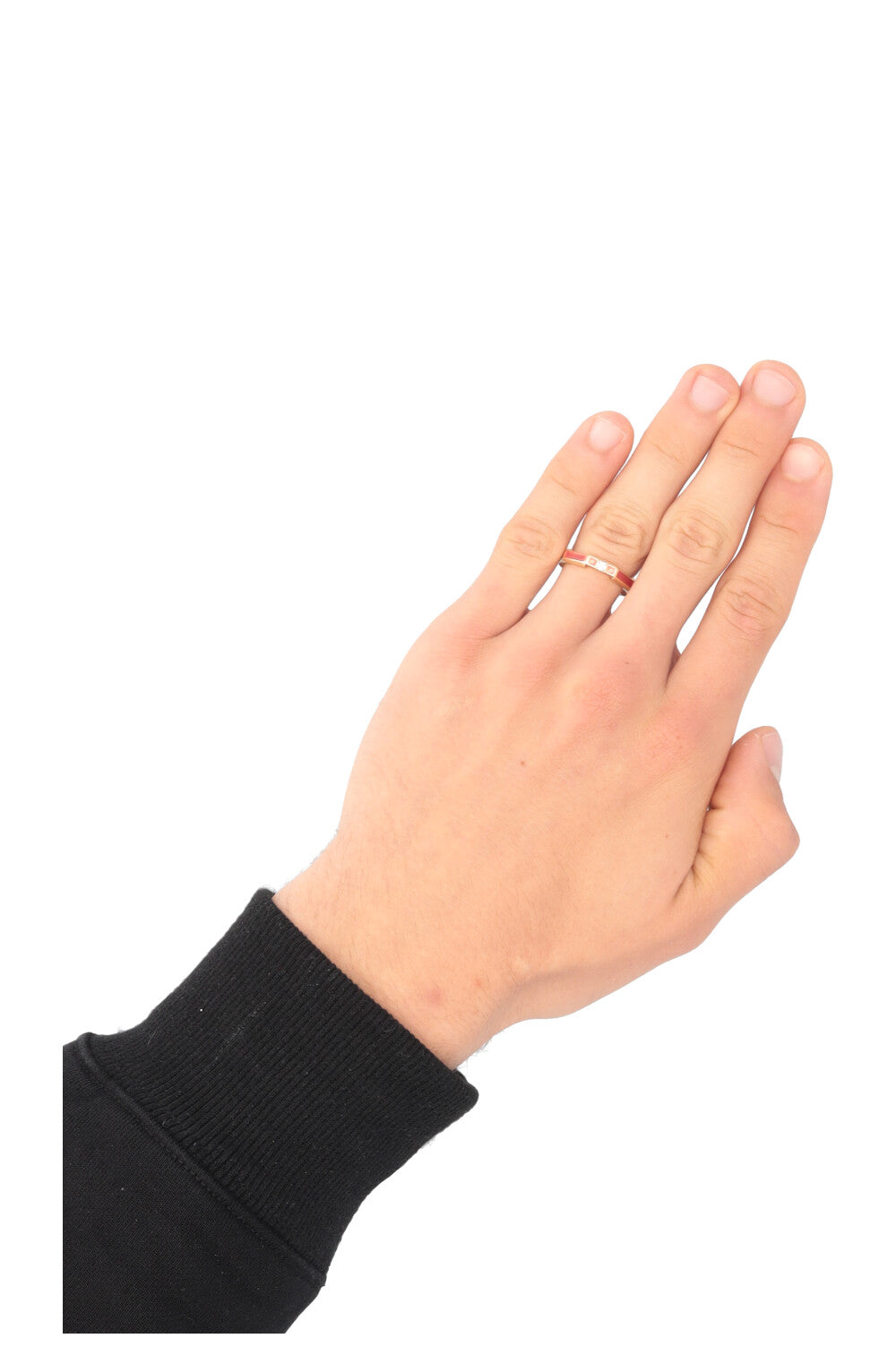 GUCCI Link To Love Ring Diamond 18k Yellow Gold Pink