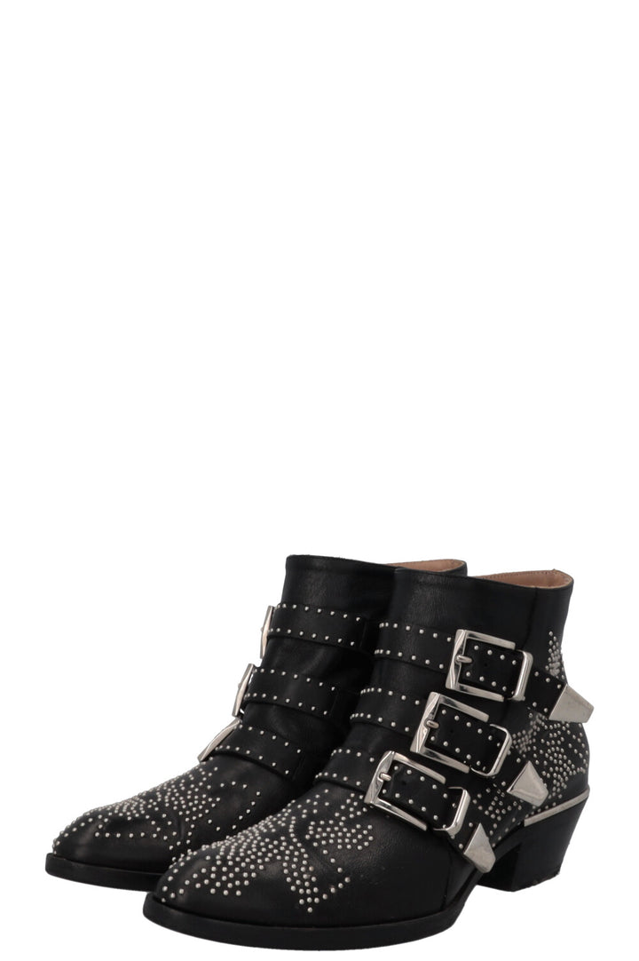 CHLOÉ Susanna Boots Black Silver