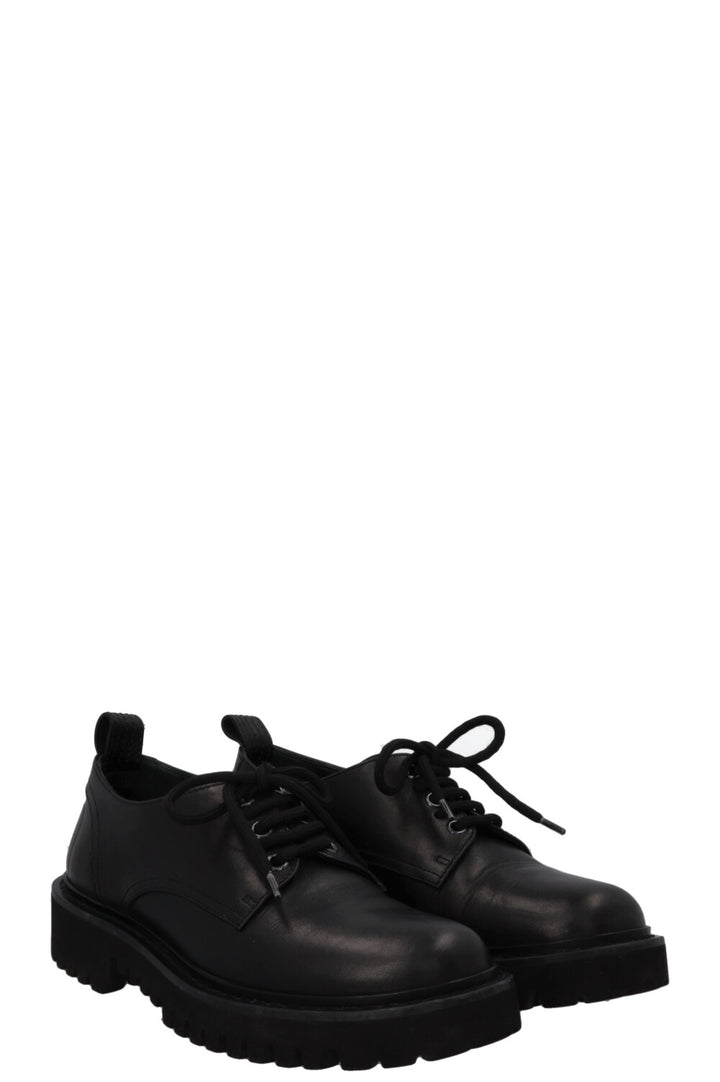 VALENTINO Lace Up Loafers Black