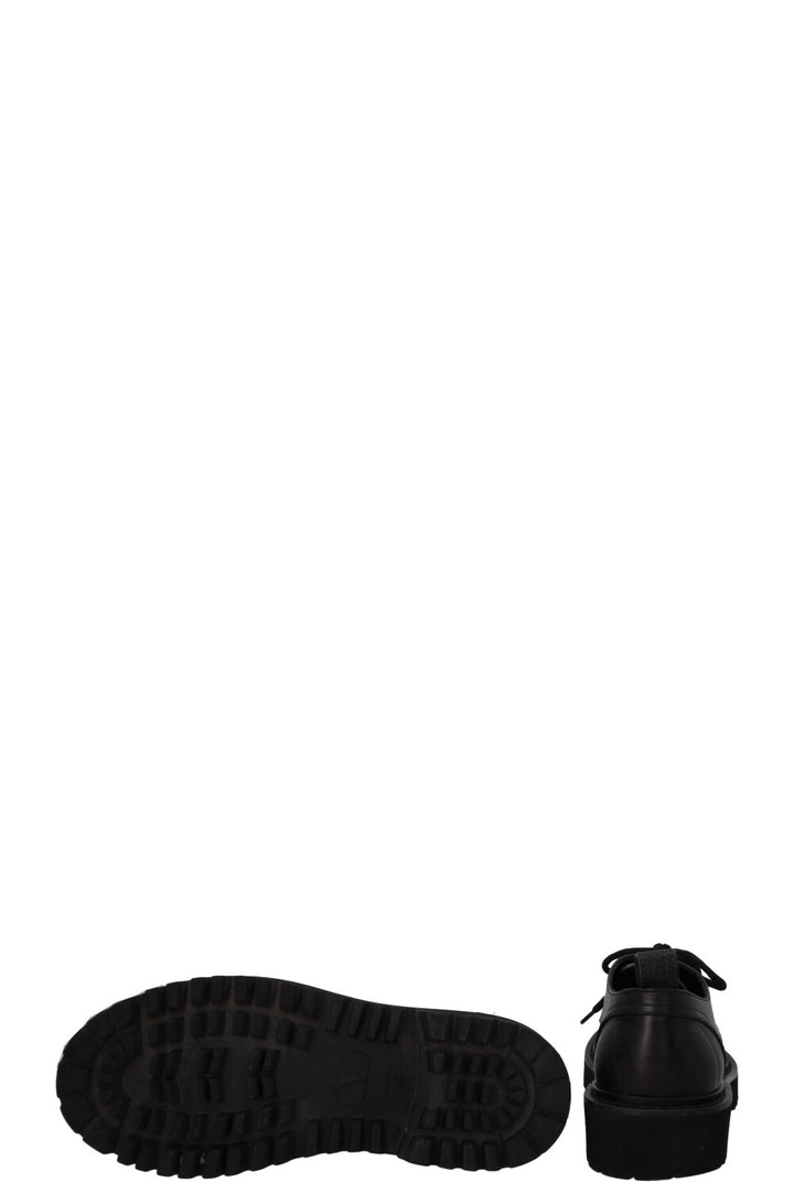 VALENTINO Lace Up Loafers Black