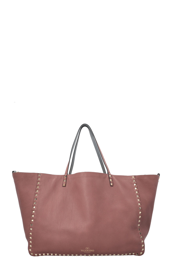 Sac Valentino Rockstud réversible rose-brun bleu