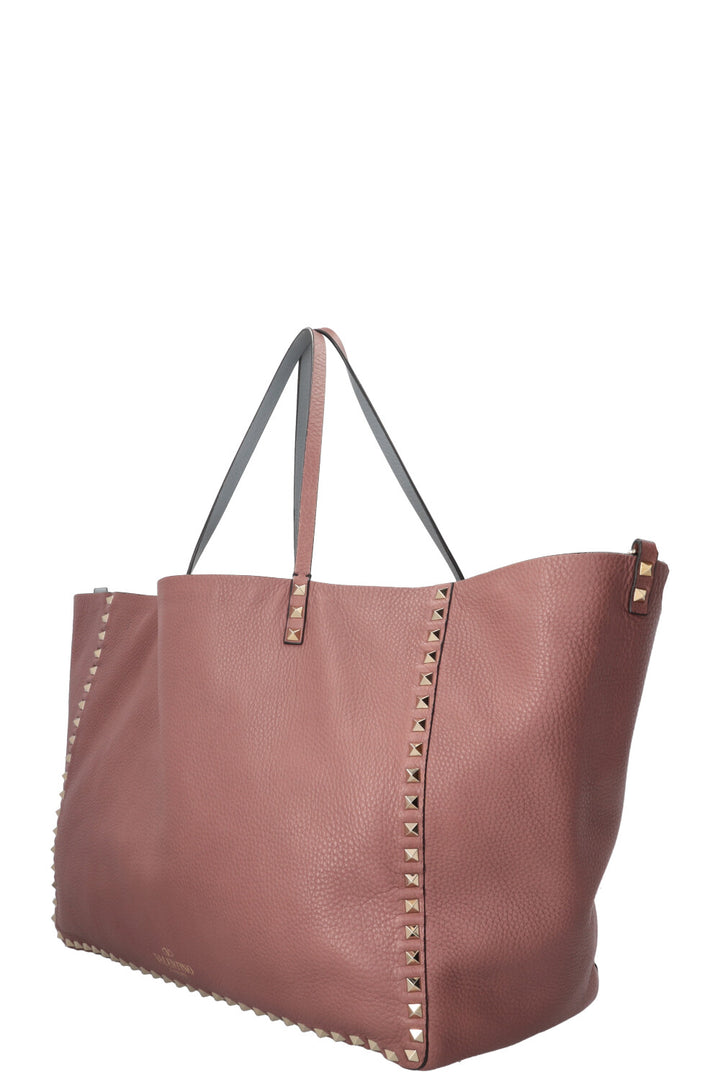 Sac Valentino Rockstud réversible rose-brun bleu