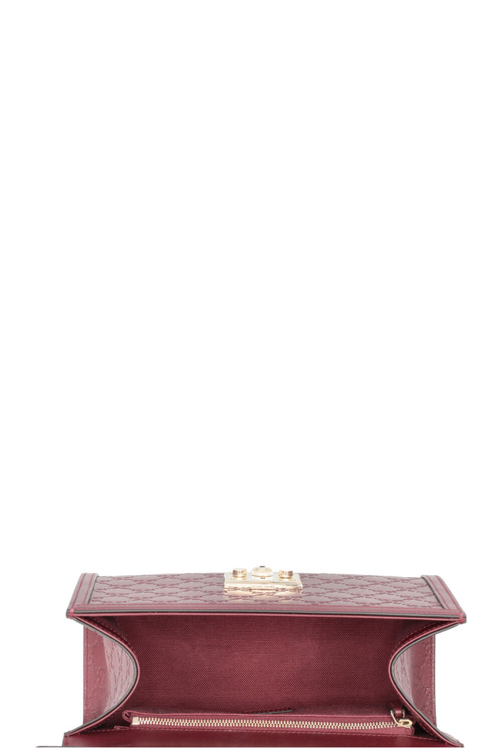 Sac GUCCI Padlock taille moyenne bordeaux