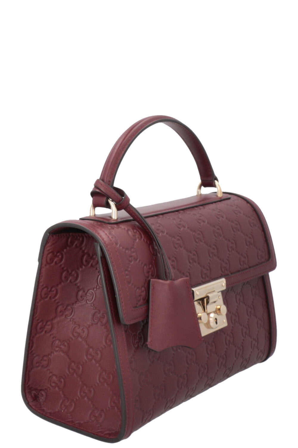 Sac GUCCI Padlock taille moyenne bordeaux