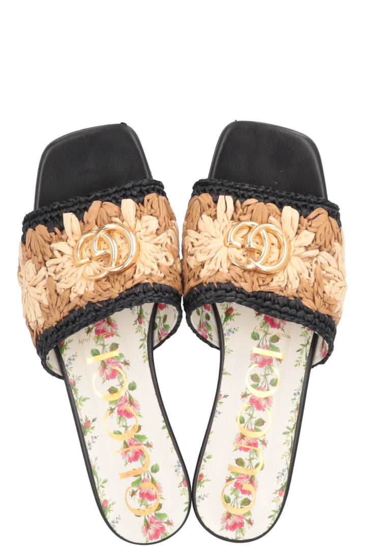 Ballerines GUCCI Marmont en raphia