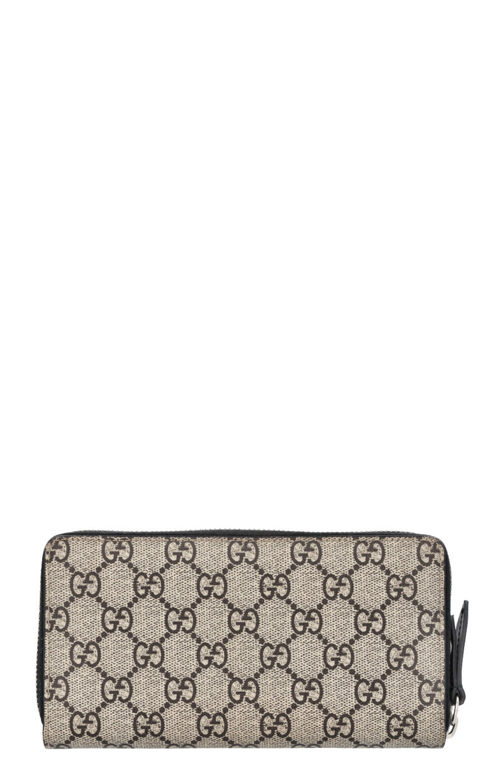 GUCCI Zip Around Wallet Bee GG Supreme