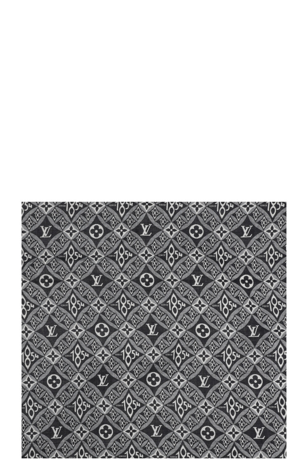 Écharpe à franges LOUIS VUITTON MNG noire et blanche