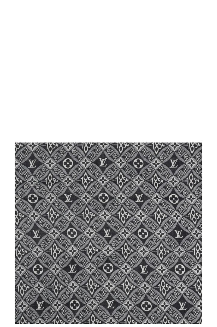 Écharpe à franges LOUIS VUITTON MNG noire et blanche