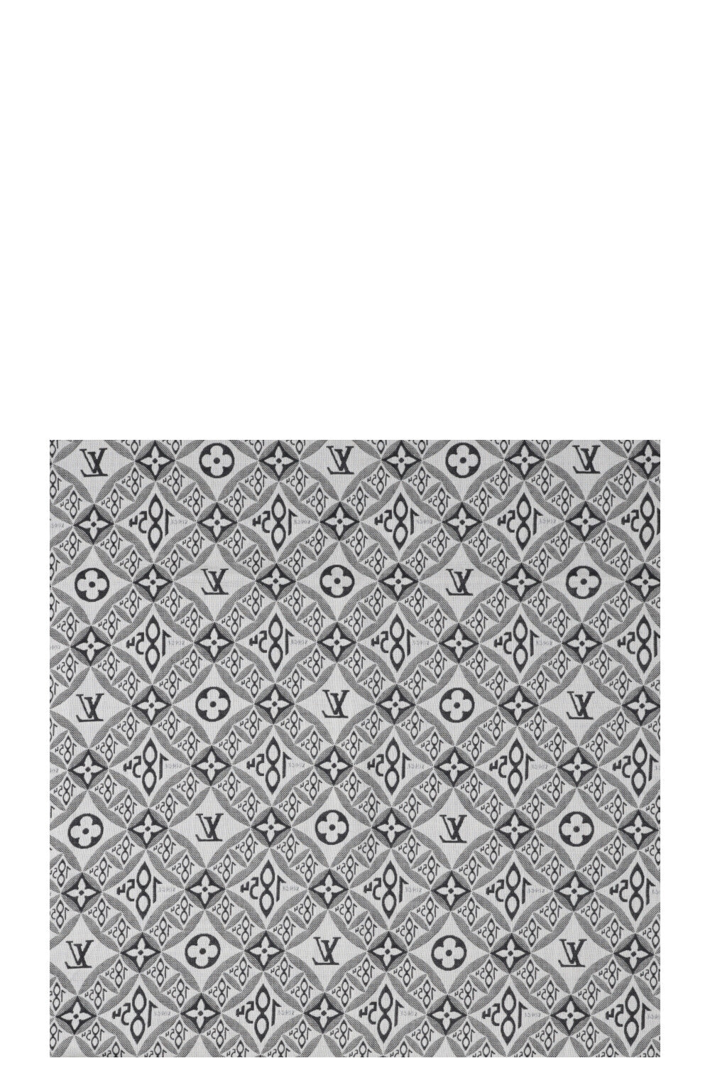 Écharpe à franges LOUIS VUITTON MNG noire et blanche