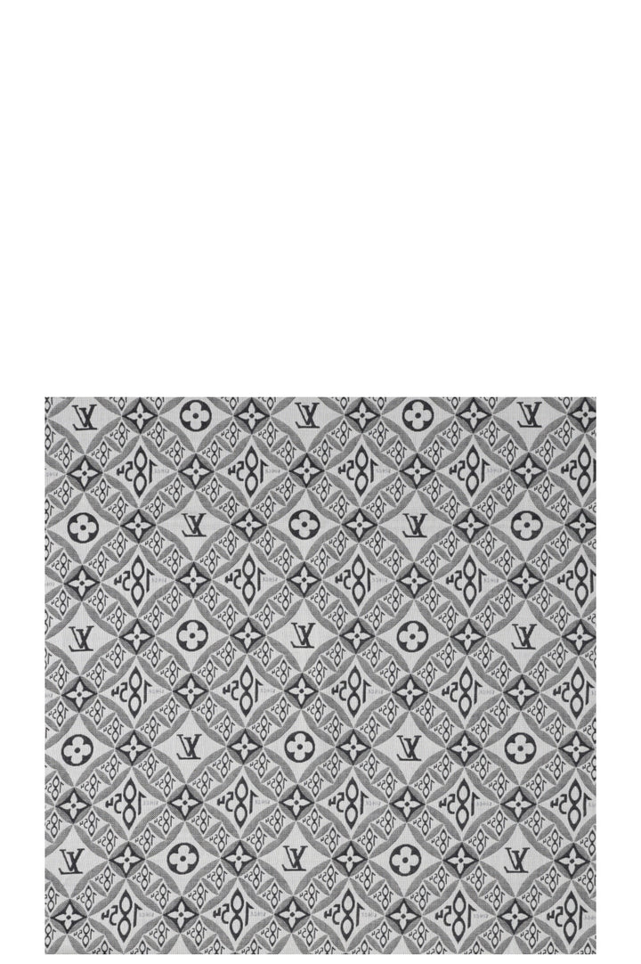 Écharpe à franges LOUIS VUITTON MNG noire et blanche