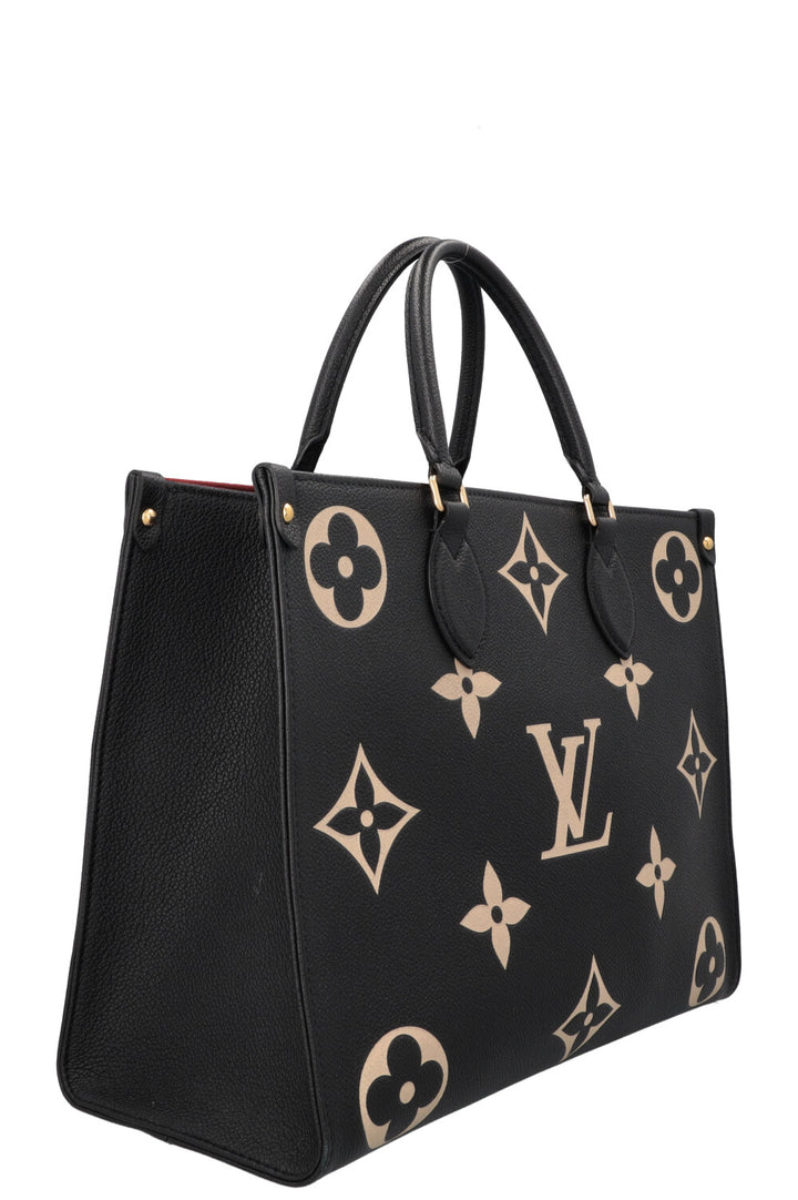 LOUIS VUITTON OnTheGo MM Sac Cabas Empreinte Noir Beige