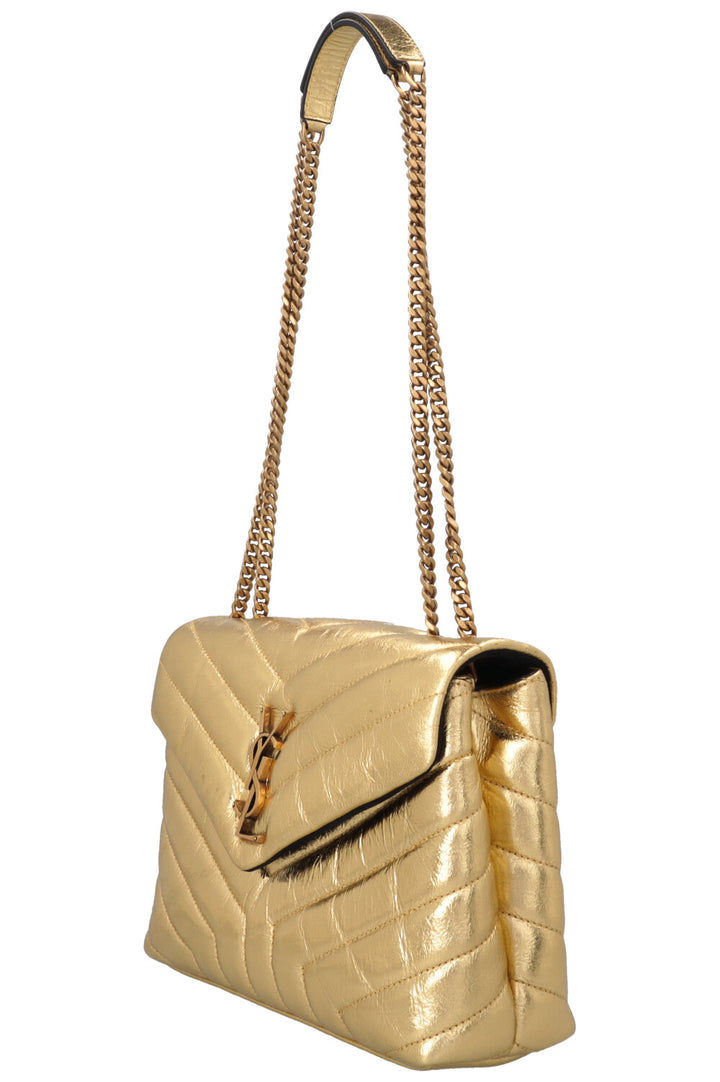 SAINT LAURENT Petit sac bandoulière Loulou Or