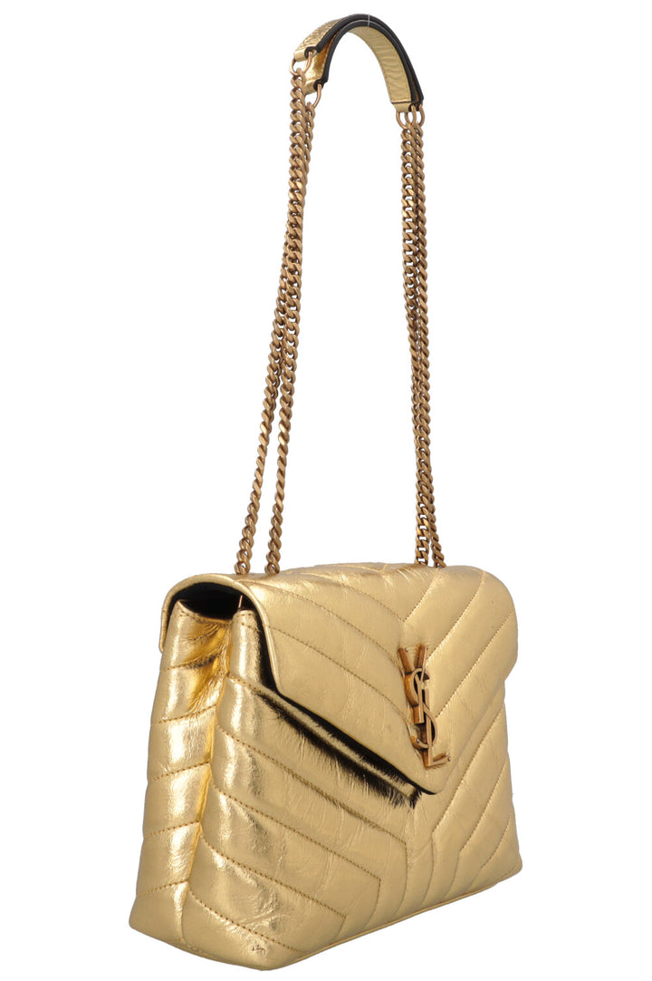 SAINT LAURENT Petit sac bandoulière Loulou Or