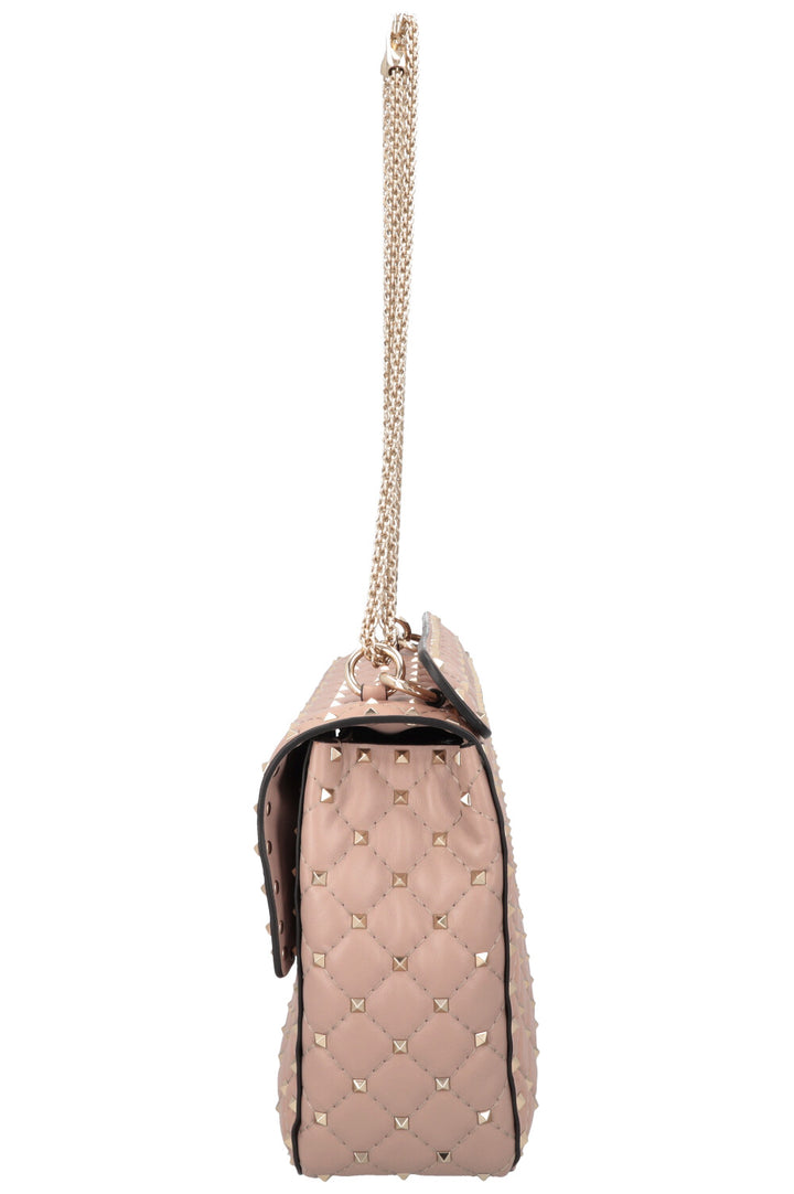 VALENTINO Large Rockstud Spike Bag Nude