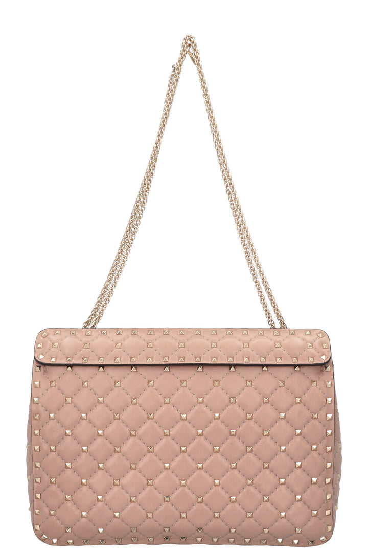 VALENTINO Large Rockstud Spike Bag Nude