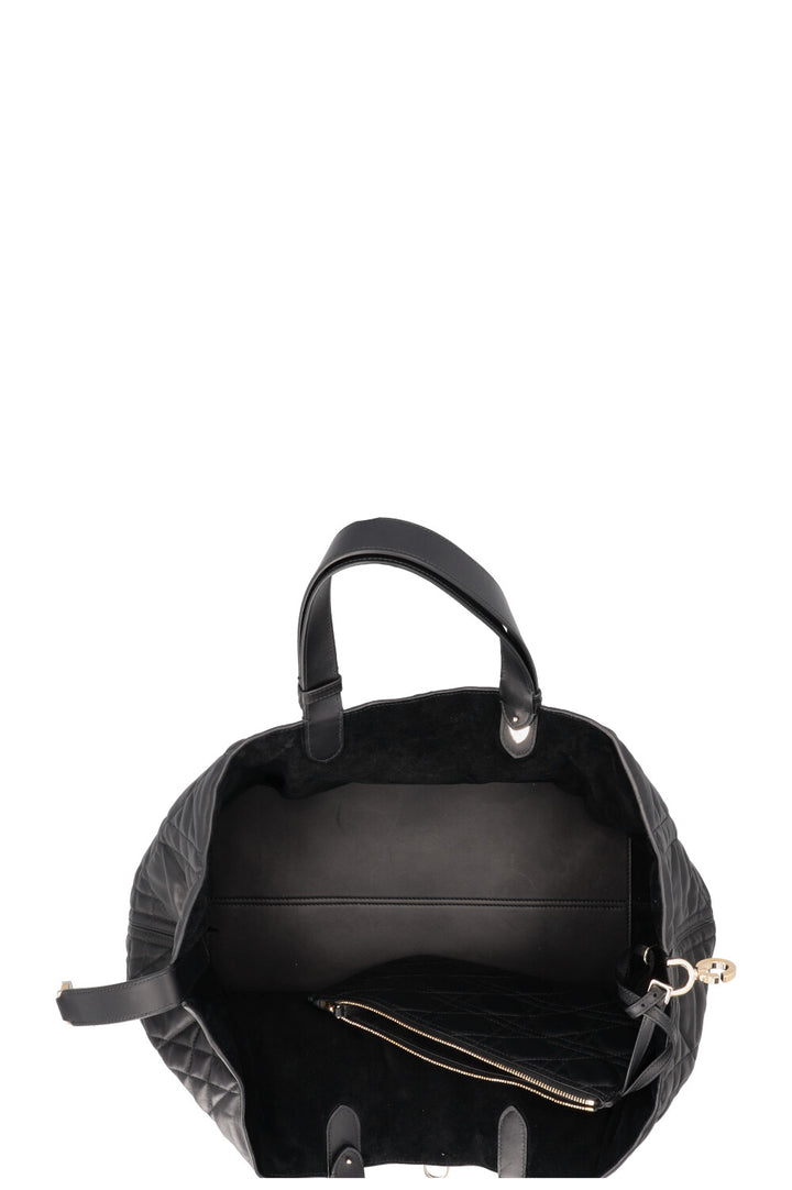 CHRISTIAN DIOR Toujours Bag Large Macrocannage Black