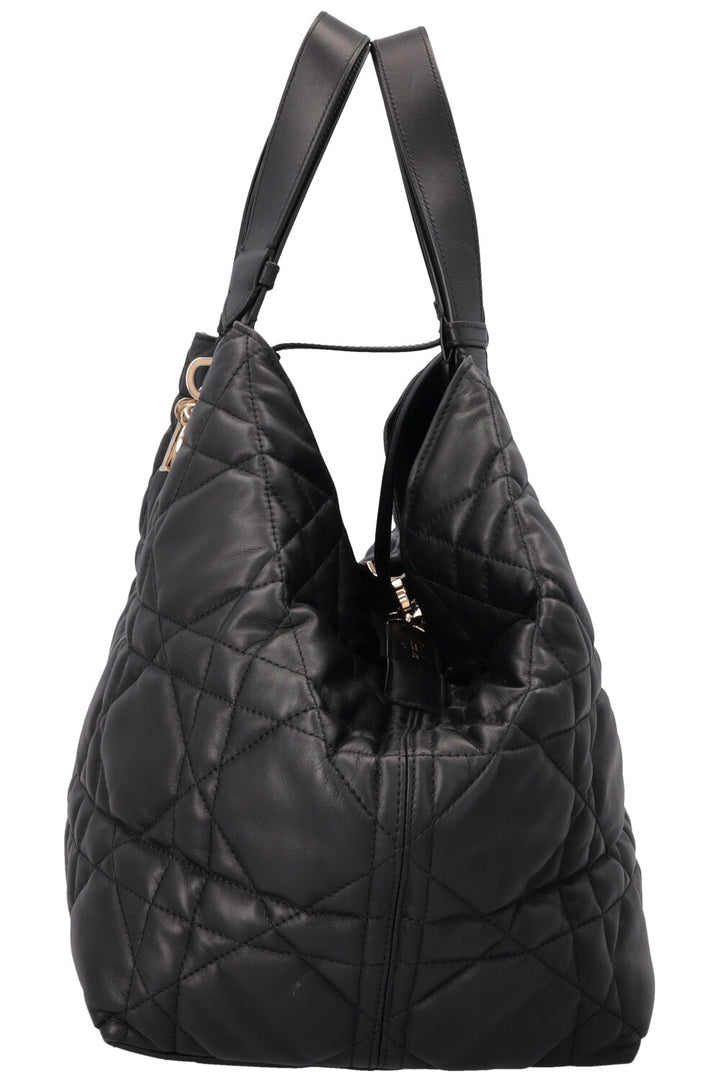 CHRISTIAN DIOR Toujours Bag Large Macrocannage Black