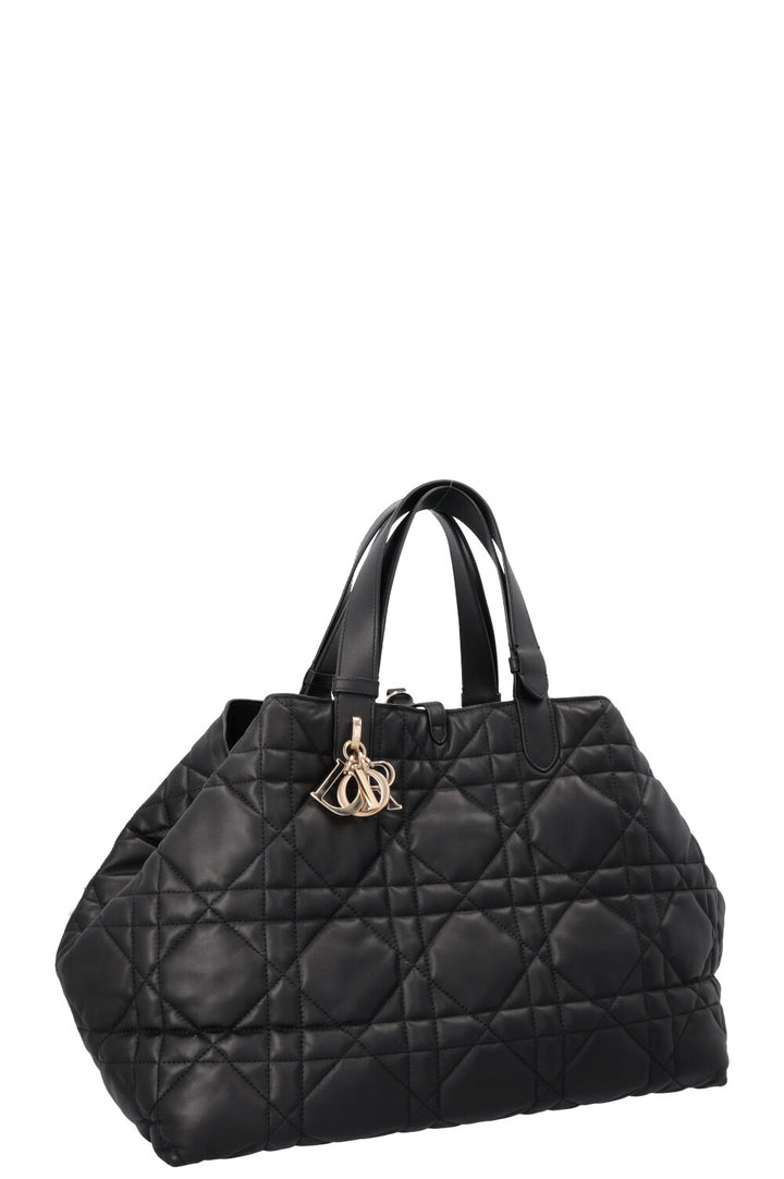 CHRISTIAN DIOR Toujours Bag Large Macrocannage Black