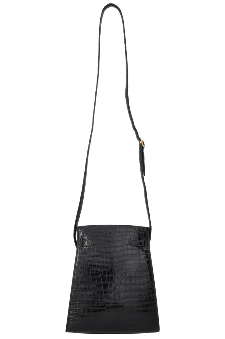 HERMÈS Kelly Sport PM Alligator Mississippiensis Noir Gold