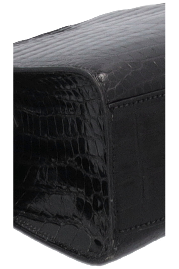 HERMÈS Kelly Sport PM Alligator Mississippiensis Noir Gold