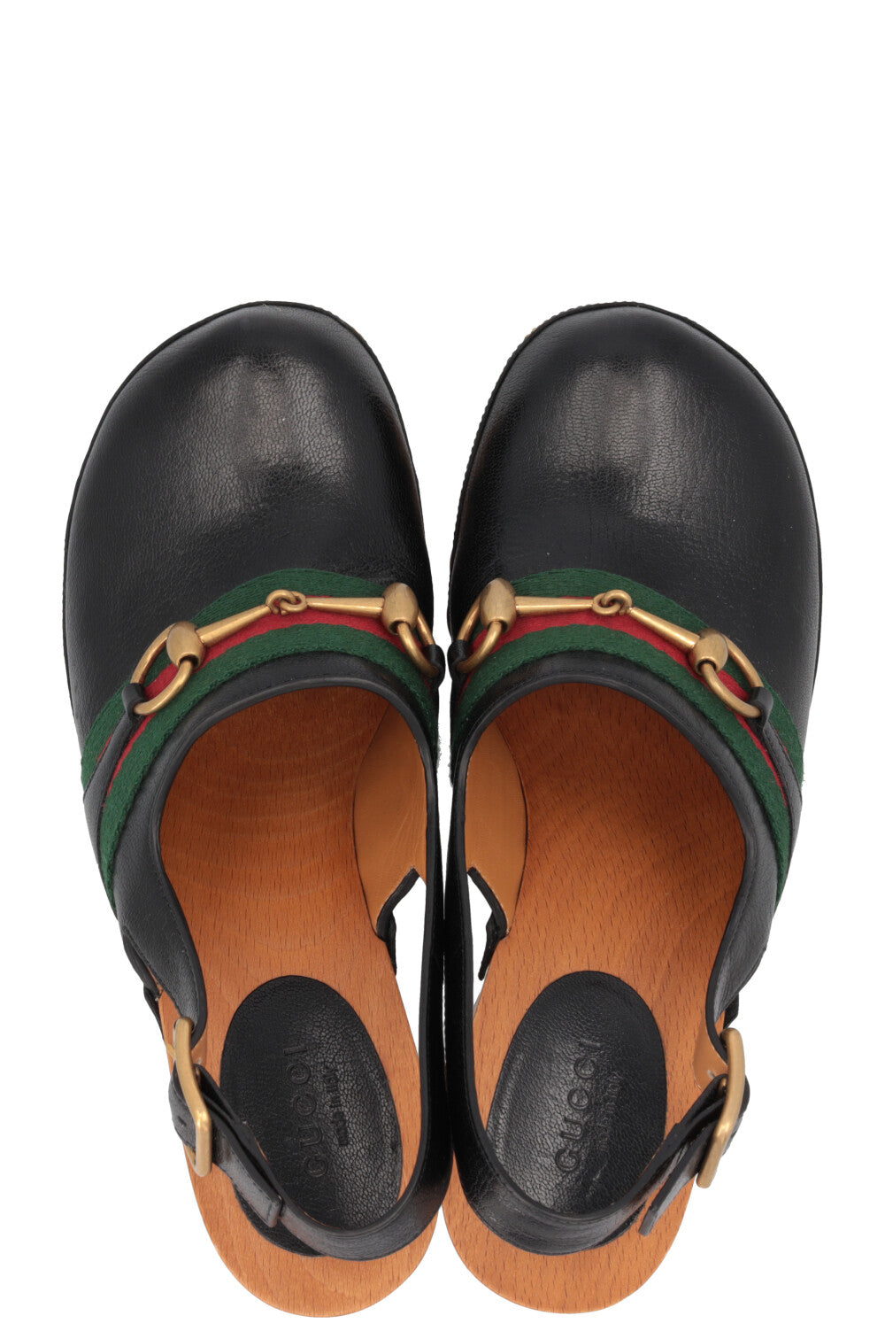 Sabots à plateforme GUCCI Horsebit en cuir noir