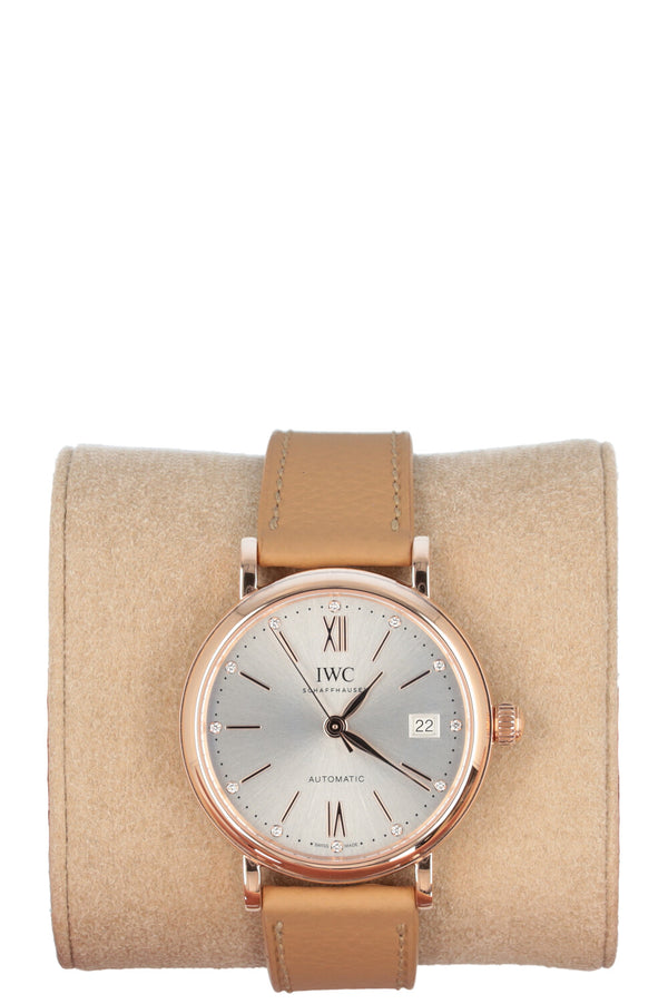 Montre IWC Portofino Automatique 37 en or rose 18 carats et diamants
