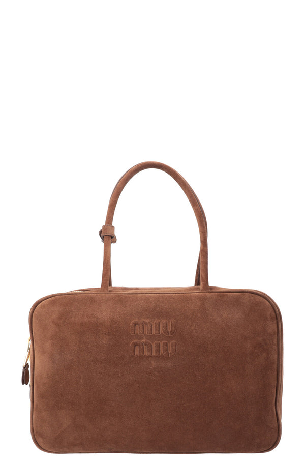 MIU MIU Beau Bag Suede Brown