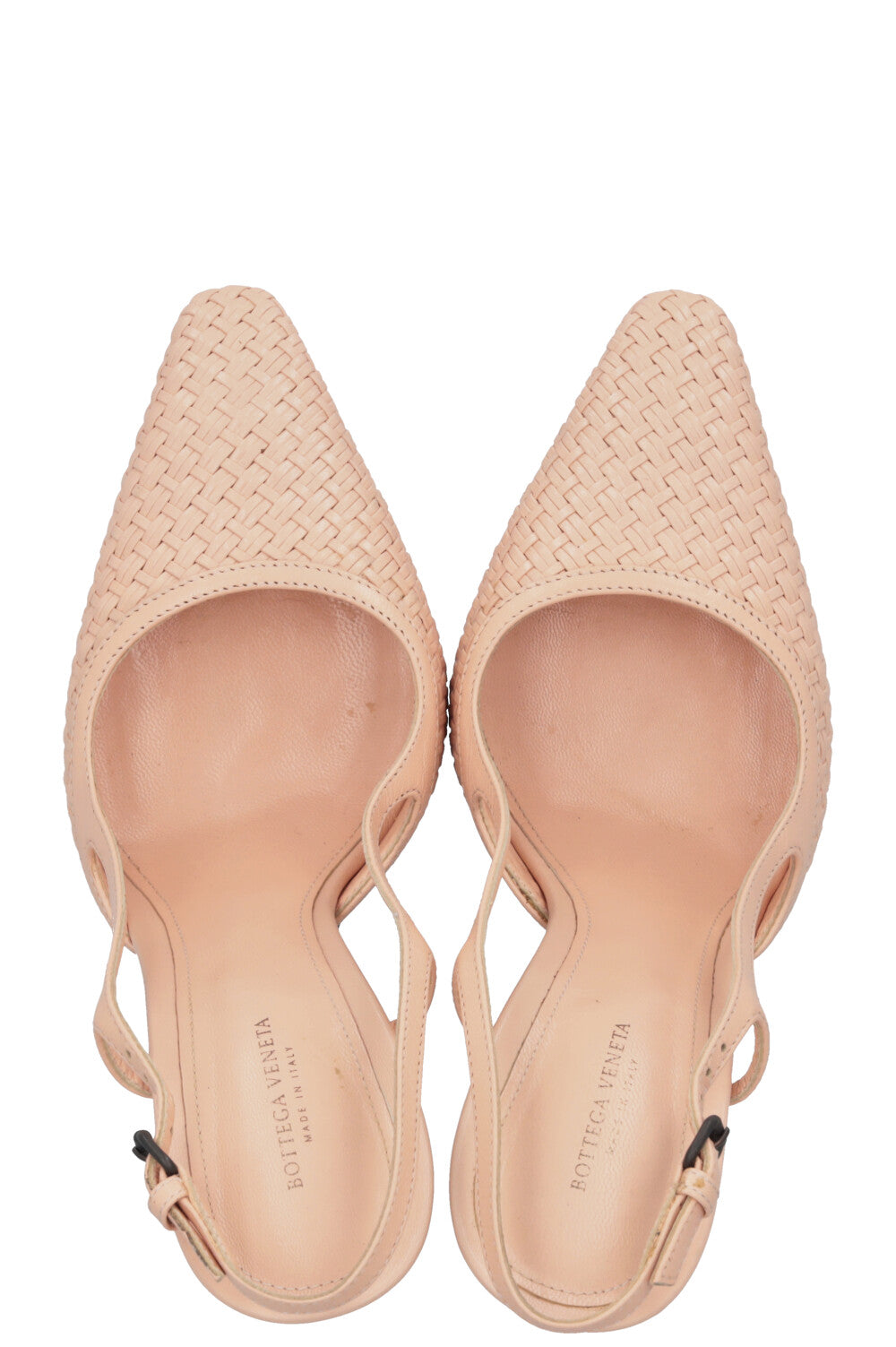 BOTTEGA VENETA Intrecciato Slingback Heels Rose