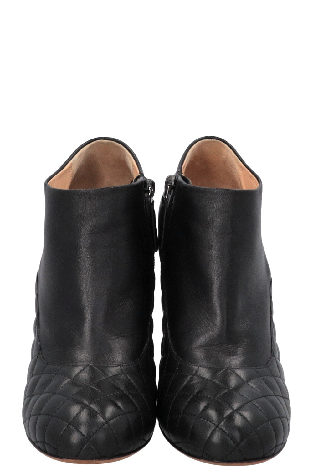 CHANEL Quilted Ankle Boots Black