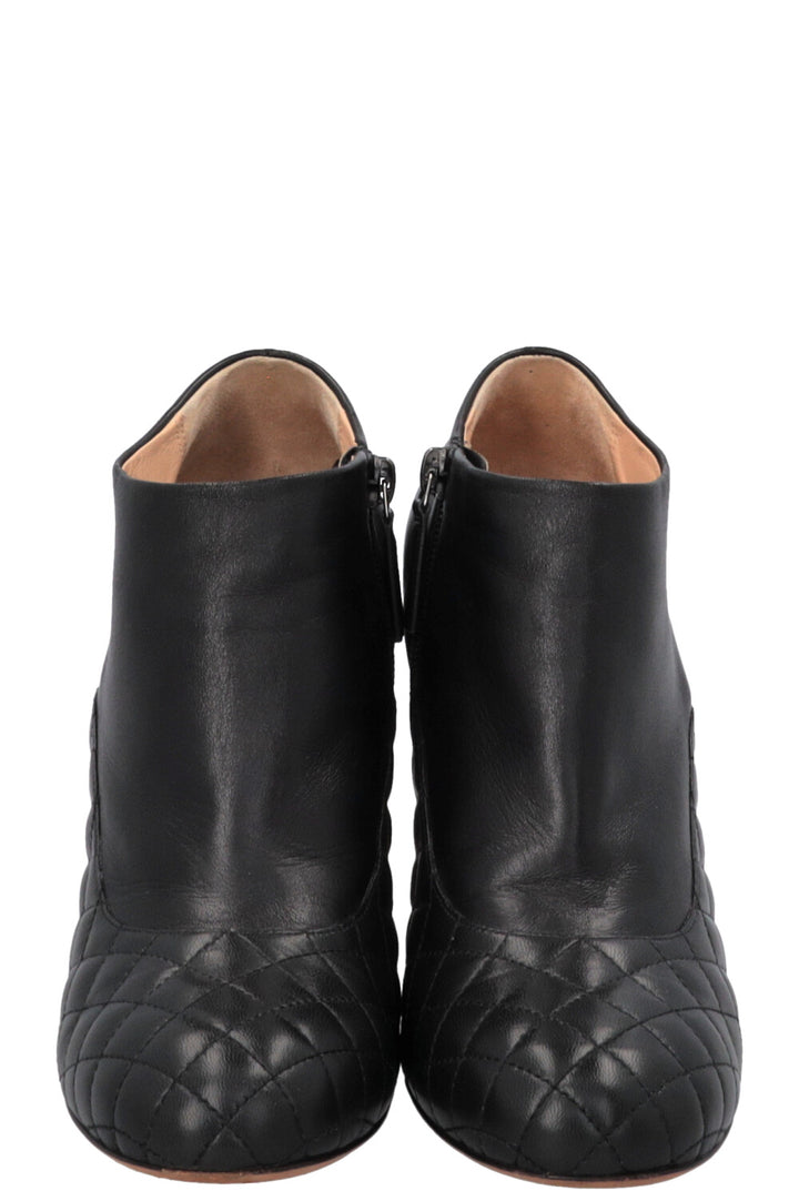 CHANEL Quilted Ankle Boots Black