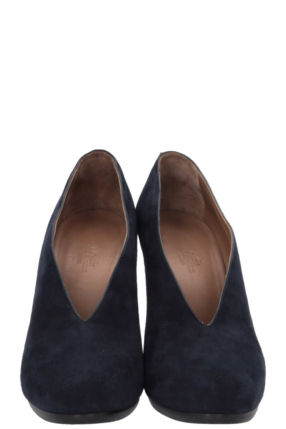 HERMÈS Florida Pumps Suede Navy